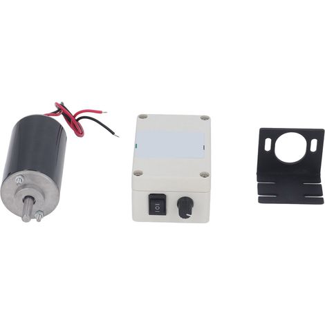 Moteur à vitesse variable, moteur à roulement à billes à couple élevé pour rotation avant et arrière, avec variateur de vitesse 12-24 V CC, 24 V 50 W 6000 tr/min (1/5)