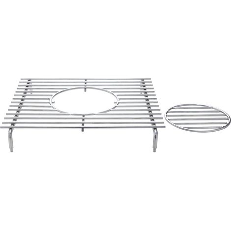 Allgrill Geschirr-/Wok-Aufsatz für Seitenbrenner Chef 31x23x4,7cm Edelstahl