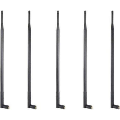 Antenne Wi-Fi 5X 12DBI, double bande 2,4G/5G, gain élevé, longue portée, avec connecteur RP-SMA pour réseau sans fil