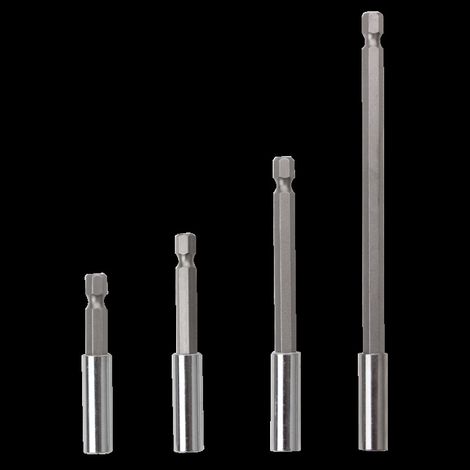 Lntyq 4Pcs 1/4" Porte Embouts Magnétique Extension Porte Embout Visseuse de Tige Hexagonale 60mm 75mm 100mm 150mm Rallonge Embout Visseuse