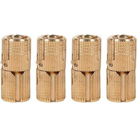 Charnières Cylindriques Invisibles en Laiton. Charnières à Barillet Cachées. Angle d'Ouverture 180° (4 Pcs) (1/5)