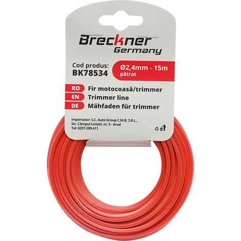Filo quadrato per decespugliatore 2,4 mm x 15 m Breckner Germany (1/3)