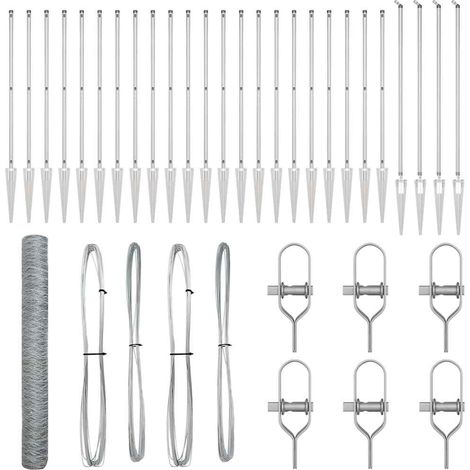 Maison Exclusive - Schweißdrahtzaun mit Spikes 50 x 1,4 m (B x H)
