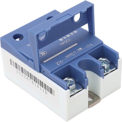 Relais statique monophasé CC/CC sans contact, entrée CC 3-32 V, sortie CC 12-220 V, module statique 40 A (1/5)