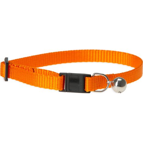 K ART SPORTIV PLUS CAT COLLAR, 10 MMX30 CM CAMPANA, ORANGE