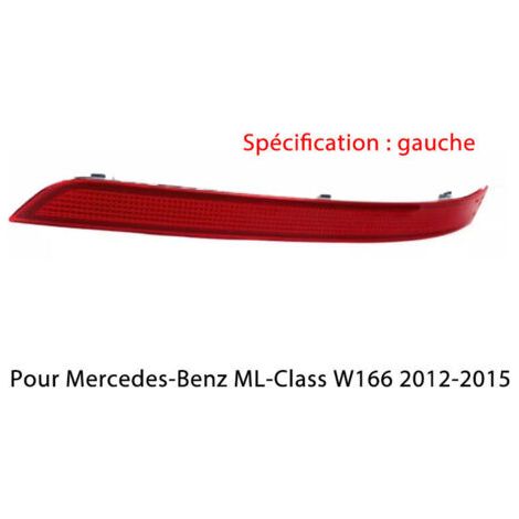 Nebelschlussleuchte, compatible con Mercedes-Benz ML-Class W166 (2012–2015), luz trasera para ML320, luz lateral para ML350, reflector, luz lateral, barra trasera, reflector (izquierdo). (1/4)