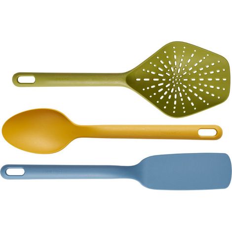 Guzzini Set 3 Mestoli Cucina Schiumaiola Cucchiaione Spatola
