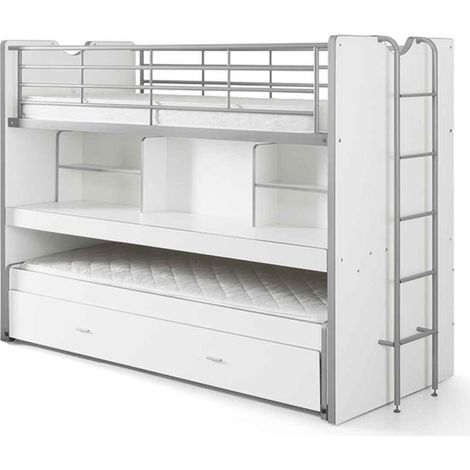 Lit Mezzanine "Bonny" 90x200cm Blanc (1/2)