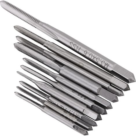 10 mini tarauds pour machines à filetage manuel M1 à M3,5 (1/4)