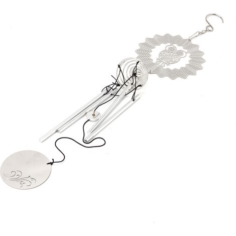 Carillon commémoratif en métal durable pour intérieur et extérieur, style élégant, pendentif décoratif hibou (1/5)