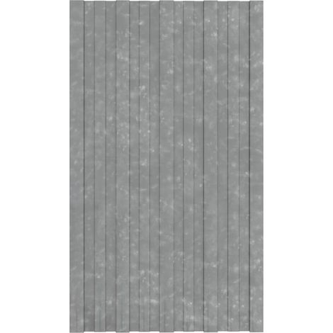 Vidaxl – Panneau de toiture 36 pcs argenté 80 x 45 cm – Acier galvanisé – Épaisseur 0,23 mm – Pour garages temporaires et remises