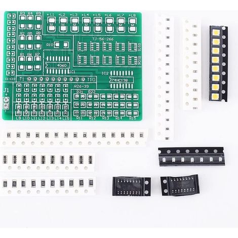 Planche D'Entraînement de Soudure,Composants SMD,Kit de Bricolage,Kit de Soudure pour Expériences (1/5)