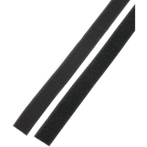 Basetech STD-LH25/1M Klettband zum Aufkleben Haft- und Flauschteil (L x B) 1000 mm x 25 mm Schwarz 1