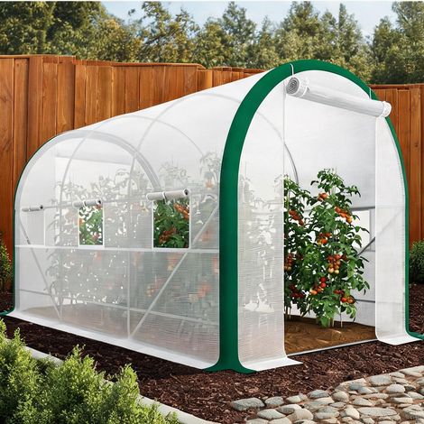 Serre de jardin coloris blanc 358 x 210 x 210 cm (1/5)