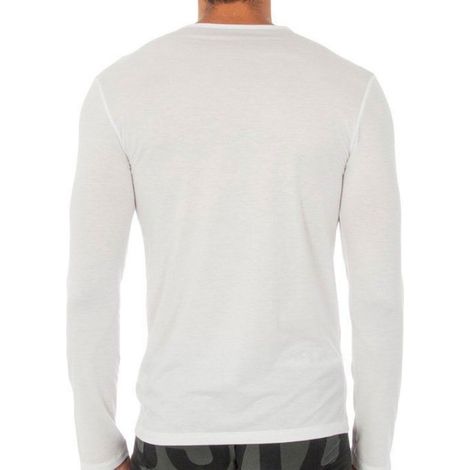 T-shirt Manches Longues Homme - Thermique - Pour Activités Extérieures Et Sportives - Blanc - Taille Unique (1/3)