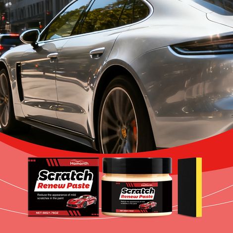Car Scratch Repair Cream for Minor Scratches, Gloss Maintenance, and Car Body Cleaning and Care - 50g + Sponge (1/5)