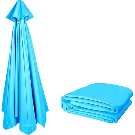 3.50M Rechange pour parasol de patio en extérieur Remplacement robuste pour parapluie de marché Toile de parasol pour 8 baleines Protection UV et imperméable auvent de rechange Seulement (1/5)