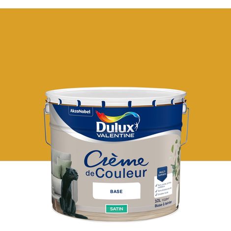 Peinture Crème De Couleur Satin Miel 10L - Dulux Valentine (1/4)