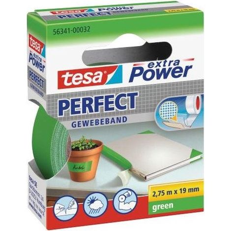 Nastro biadesivo a tela Tesa premium verde 19 mm x 2,75 mt