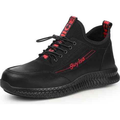 Chaussures à bout en acier pour hommes, chaussures de travail antidérapantes, chaussures de construction à coussin d\'air, chaussures industrielles, légères à bout en acier pour hommes-37