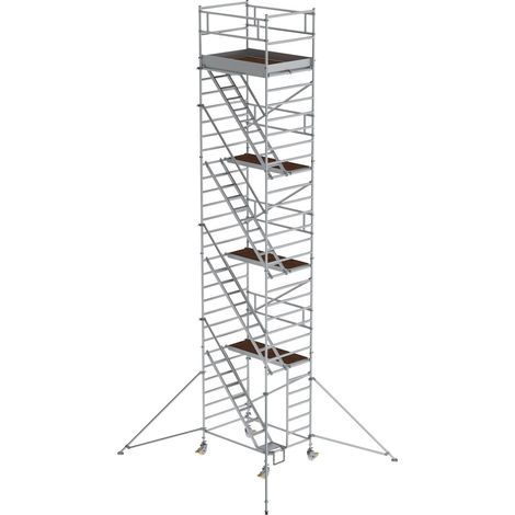 MUNK Rollgerüst mit Schrägaufstiegen 1,35x1,80m Plattform, 10,35m AH (1/2)