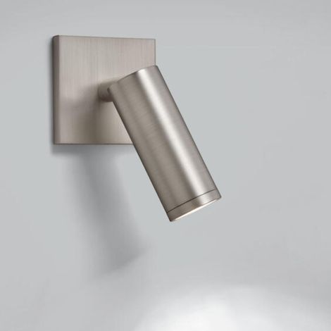 Petite Applique liseuse led encastrable nickel mat Asia