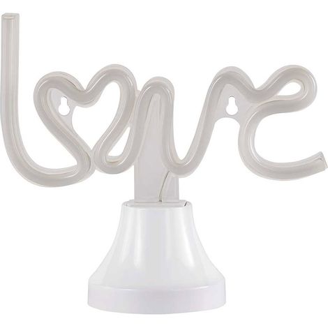 Lampada da tavolo a LED decorazione sala da pranzo insegna al neon illuminazione da parete per feste lampada USB rosa LOVE (1/5)