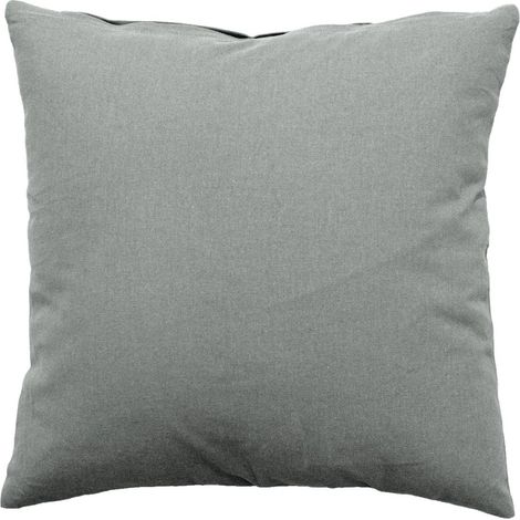 Coussin Déco Uni Déhoussable "Panama" 60x60cm Gris Clair