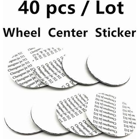 Lot de 40 autocollants logo pour centre de jante de voiture (56 mm, 60 mm, 65 mm) - Accessoires pour enjoliveurs et cache-moyeux (1/5)