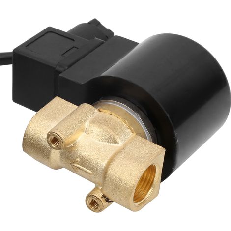 Électrovanne G3/8 pouce en laiton, électrique, normalement fermée, à action directe, pour air, eau et huile, 2A-040-10AC220V (1/5)