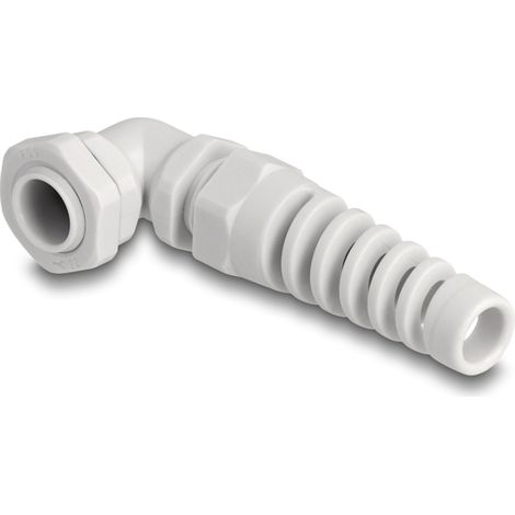 Delock Prensaestopas con alivio de tensiÃ³n Ã¡ngulo de 90 Â° PG9 gris