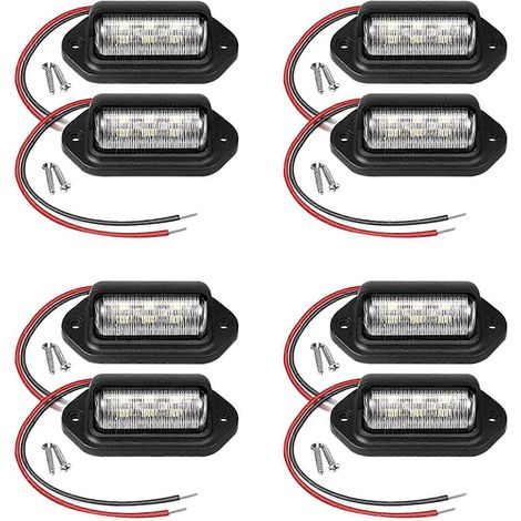 luces LED de 12 V para matrícula de coche, barco, motocicleta, avión, autocaravana, camión, remolque (lámparas exteriores)