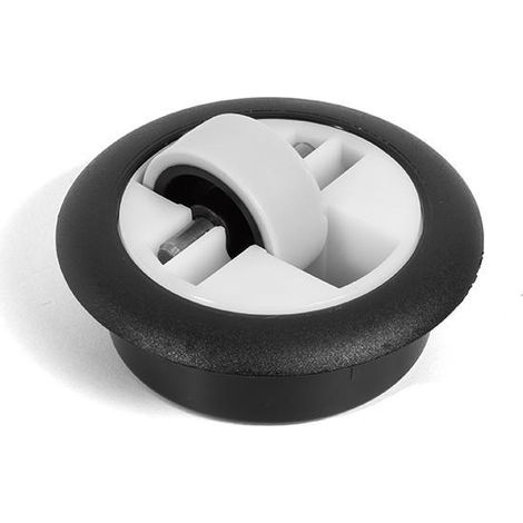rodillo giratoria rollen soft d64-50 negro  aro d27mm. goma blanda (soft). (1/2)