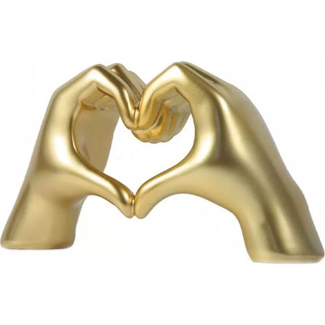 Figurine gestuelle en résine, 17,5 x 10,5 cm, dorée, décoration intérieure (1/5)