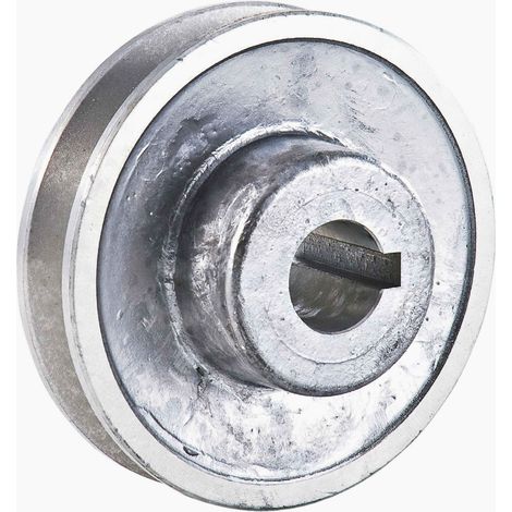Ribimex – Poulie aluminium 80mm – Alésage Ø 19mm – Poulie à gorge type A pour moteurs électriques – Transmission de puissance optimisée