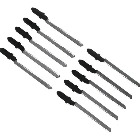 T-Shank T101AO Lot de 10 lames de scie sauteuse courbée HCS pour sol stratifié, bois, plastique (1/3)