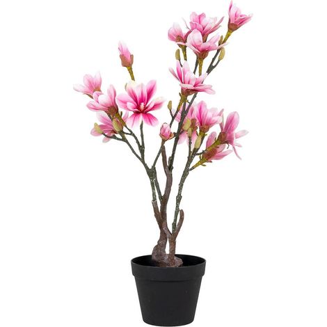 MAGIOLIA - Magnolia à fleurs décoratif artificiel hauteur 75cm (1/4)