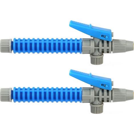 Lot de 2 poignées de pulvérisateur à gâchette de 175 mm, poignée de pistolet de pulvérisation agricole, pièce accessoire de pulvérisation pour lance, pulvérisateur extérieur de jardin (bleu) (1/2)