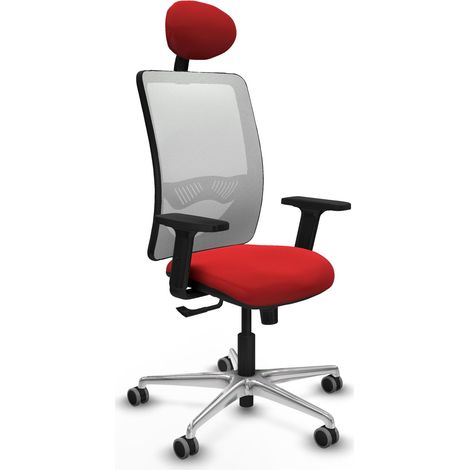 Sedia da ufficio piqueras y crespo Zulema rosso alluminio (1/2)
