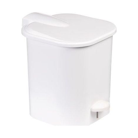 Poubelle plastique blanc pour sanitaires. 4 litres - GILAC