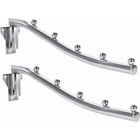 (38 cm) Appendiabiti pieghevole da parete, 2 pezzi in acciaio, appendiabiti pieghevole da parete con braccio girevole per camera da letto, soggiorno, bagno (1/5)