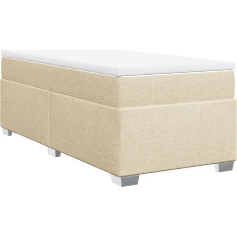 Maison Exclusive - Boxspringbett mit Matratze Creme 100x200 cm St