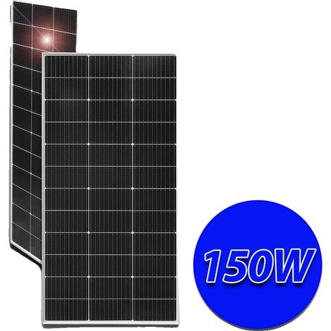 Panneau Solaire, Matériau Monocristallin, Haute Efficacité, 150W 1140x560mm (1/2)