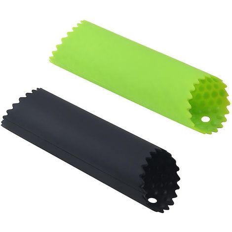 Silikon-Knoblauchschäler, Silikon-Knoblauchschälerrolle (2 Stück), Silikon-Knoblauchschäler, Küchenutensilien / grün / schwarz