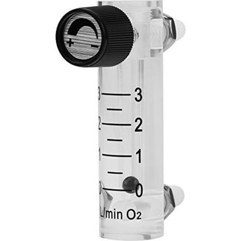Débitmètre 0-3 LPM, Capteurs Débitmètres d'air de régulateur de gaz avec vanne de régulation pour oxygène/air/gaz (1/5)