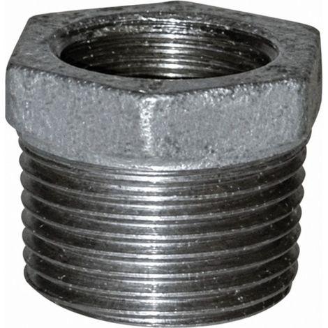 Reduzierter Nippel 33x42 / 15x21, männlich weiblich verzinkt