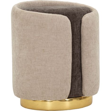 Pouf bicolore con base oro (1/5)
