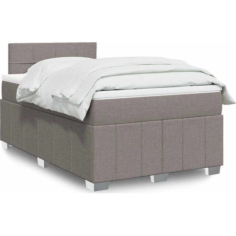 Boxspringbett mit Matratze Taupe 120x200 cm Stoff (1/5)