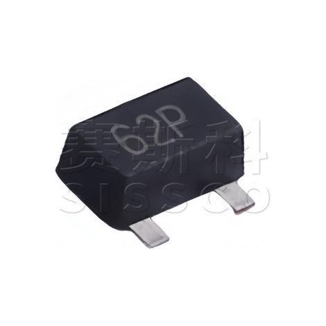 WNM6002-3/TR 62P single input/output MOSFET SOT-323 electronic component chip, silkscreened, 5 units.