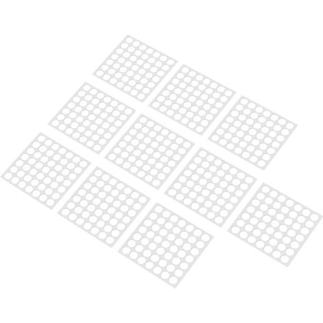490 patins antidérapants en silicone transparent auto-adhésifs de 15 x 1 mm pour meubles et surfaces en verre (1/5)